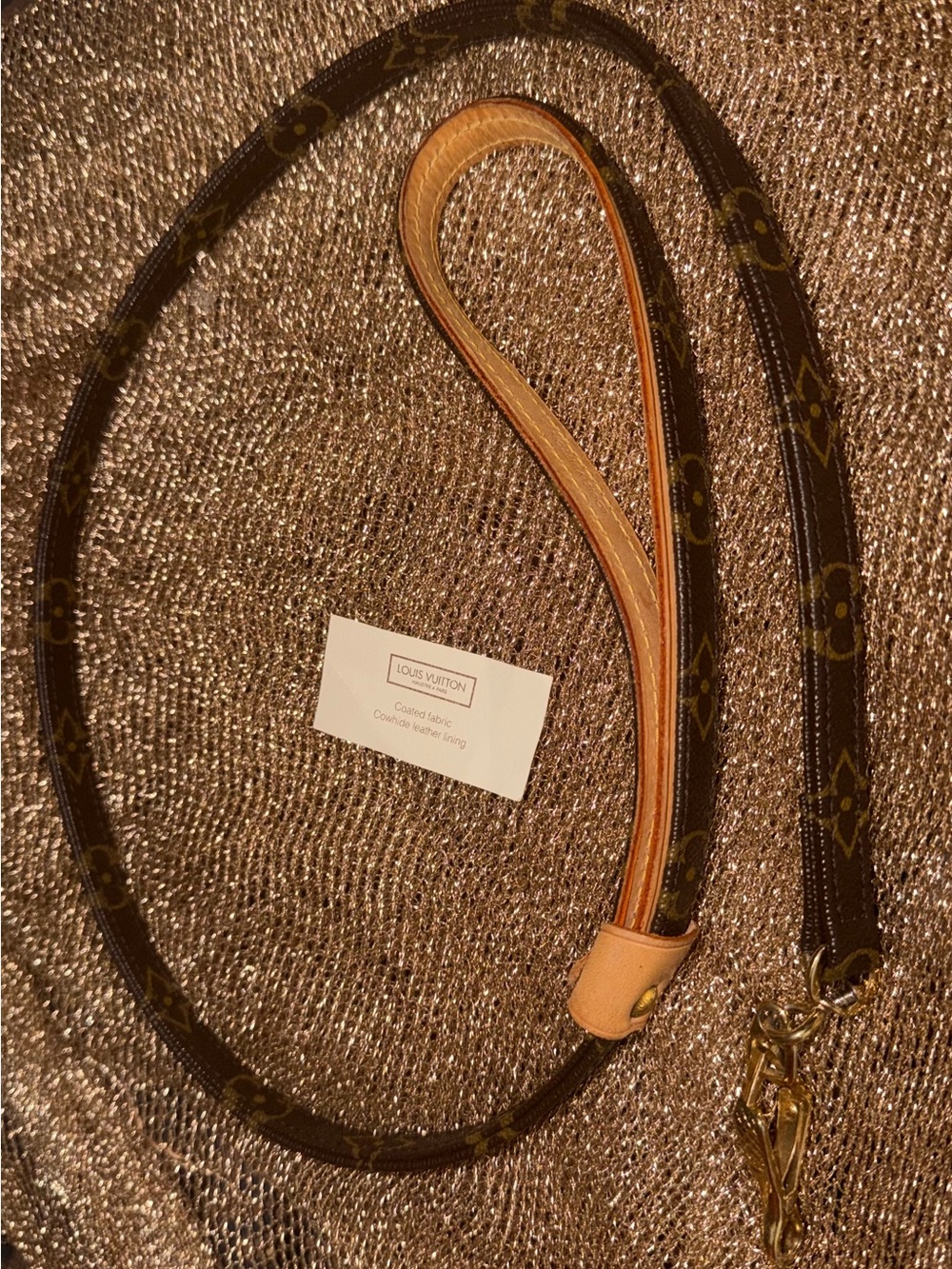Louis Vuitton pet monogram, Baxter dog leash.